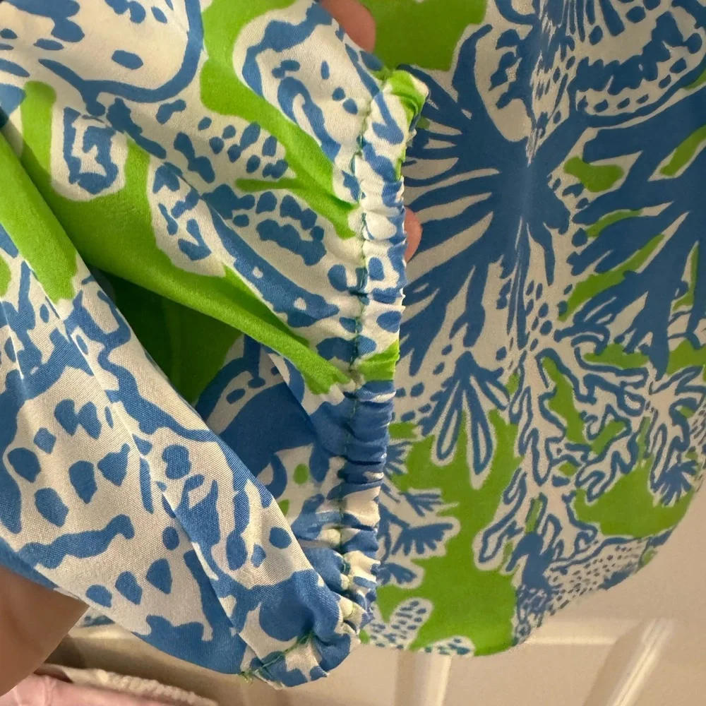 Lilly Pulitzer Camille Silk Top - Picture 4 of 4